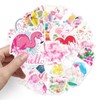 SUNYOVIME Flamingo Sticker,50 Stück Süße Aufkleber Set Wasserfeste Vinyl Aufkleber