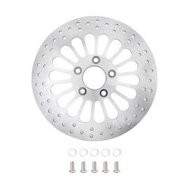 POPSTORE 11.5 Inch Polished Rear Brake Rotor Disk Compatible with Harley Davidson Touring Sportster Softail Electra Glide Road King