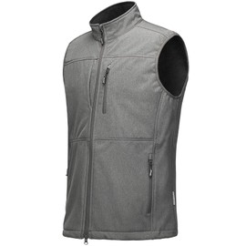 Outdoor Ventures Men's Running Vests Outerwear, Lightweight Windproof Fleece-Lined Softshell Sleeveless Jacket for Golf