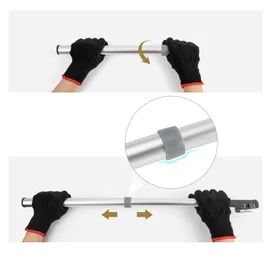 NEWISHTOOL Scalable Pole Long Handle Film Cutter, Anti-Sticky PTFE Felt Adhesive Vinyl Cutter, Wallpaper Backpaper Slitter Cutting Tool 42cm-67cm Long Distance Cutting Knife Tool Safety Cut