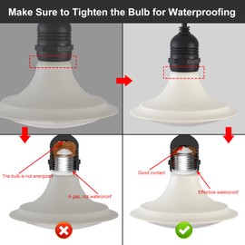 PuxiGrow Outdoor LED Grow Lights, Waterproof String Grow Light, Full Spectrum Plant Growing Lights with 42Ft Cord, 12 Lights for Outdoor, Greenhouse Planting, Rainproof and Windproof