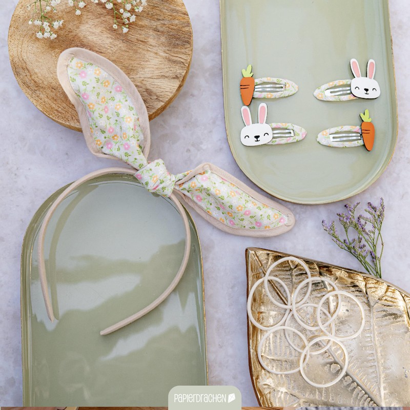 Papierdrachen Easter Hair Accessory Set - 12 Pieces - Headband