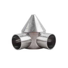 Plum Fittings Fence Post Bullet Cap Two-Way 2 1/2" [2 3/8" OD] x 1 3/8" Aluminum, Pack of 4