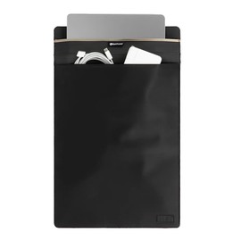 SLNT Weatherproof Nylon Faraday Bag with Silent Pocket Technology - Signal Blocking Device Vertical Sleeve for 13 inch & 15 inch Laptops and Tablets - Provides Instant Protection (Black Nylon, 15 in)