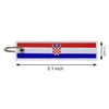 LLBFHH 3 Pcs Croatia Croatian Country Flag Keychain,Woven label Key