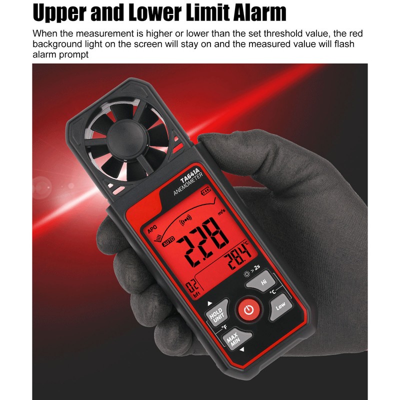 8 Blades Digital Anemometer High Accuracy Handheld Wind Speed Meter