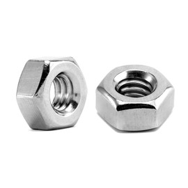 1/4-20 Hex Nuts 50Pcs 304 Stainless Steel 18-8, Full Thread, Hex Drive, Bright Finish by SG TZH
