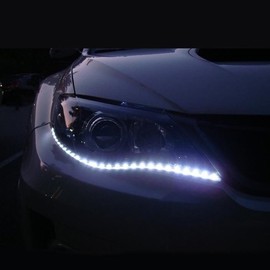 E Support 5Pcs White 12v 15 Led 30cm Car Flexible Waterproof Underbody Light Strip Pack of 8