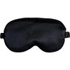 Black Silk Sleep Mask with Adjustable Strap - Luxurious, Comfortable