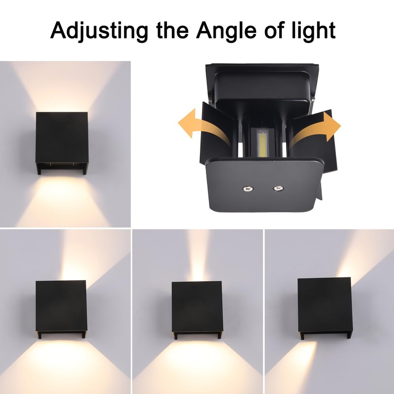 Mille Lucciole 2 Pack LED Outdoor Wall Lights Exterior/Interior, Up
