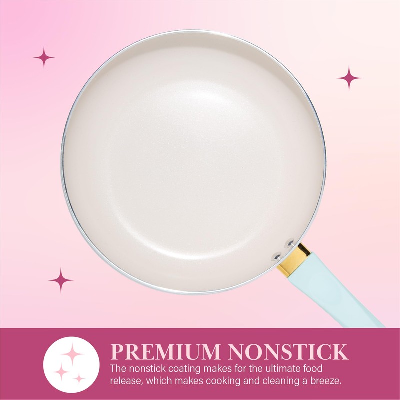 Paris Hilton Epic Nonstick Pots and Pans Set, Multi-layer Nonstick