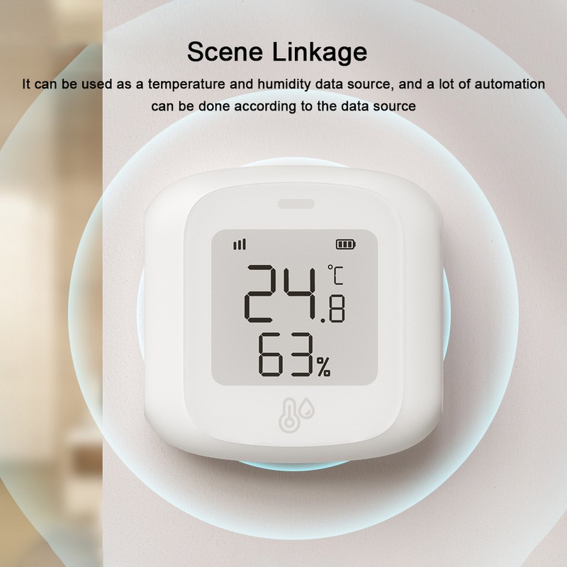 Tuya ZigBee Temperature Humidity Tester Digital Display Mobilephone APP Remotely
