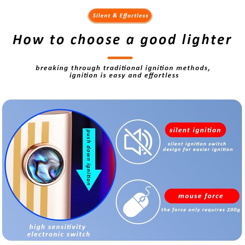 Lighters Slim Soft Flame Lighter Vintage Butane Refillable Retro Traditional
