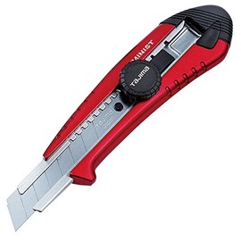 TAJIMA Utility Knife - 3/4" 7-Point Rock Hard Aluminist Snap Blade Box Cutter with Dial Lock & 3 Endura-Blades - AC-501R