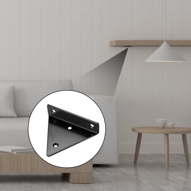 Pack of 4 Floating Shelf Brackets, Invisible Triangle Wall Brackets,