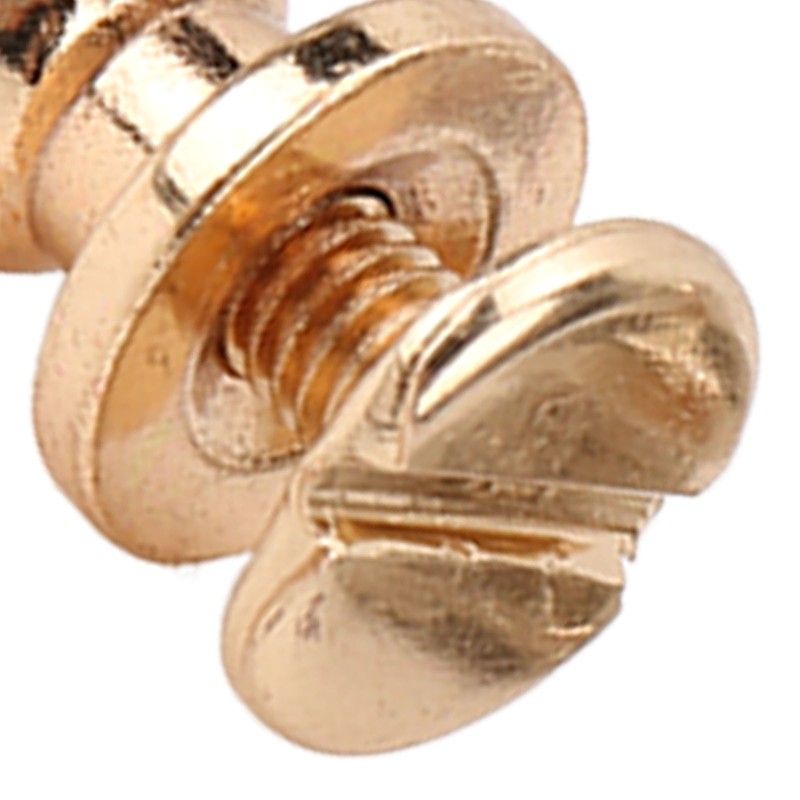 200 Set Chicago Screws 0.3x0.2in Pure Copper Glossy Durable Round