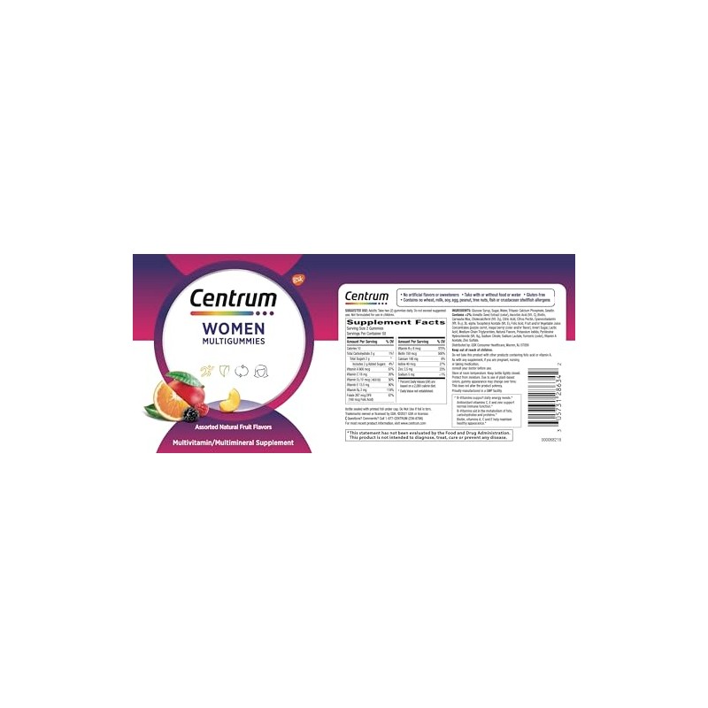 Centrum Gomitas Multivitaminico Mujer 170