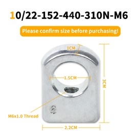 RERPRO 6mm Dump Bed Strut Rod End + Cable Replacement Parts Compatible with Polaris Ranger RGR 570 900 1000 Cargo Gas Springs Struts Rod End Accessories, Only 1x 6mm Rod End + 1x 17.99 Inch Cable