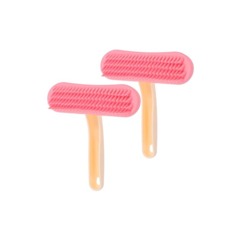 Cepillo para Conejos de Silicona Rosa, Masaje y Aseo Suave