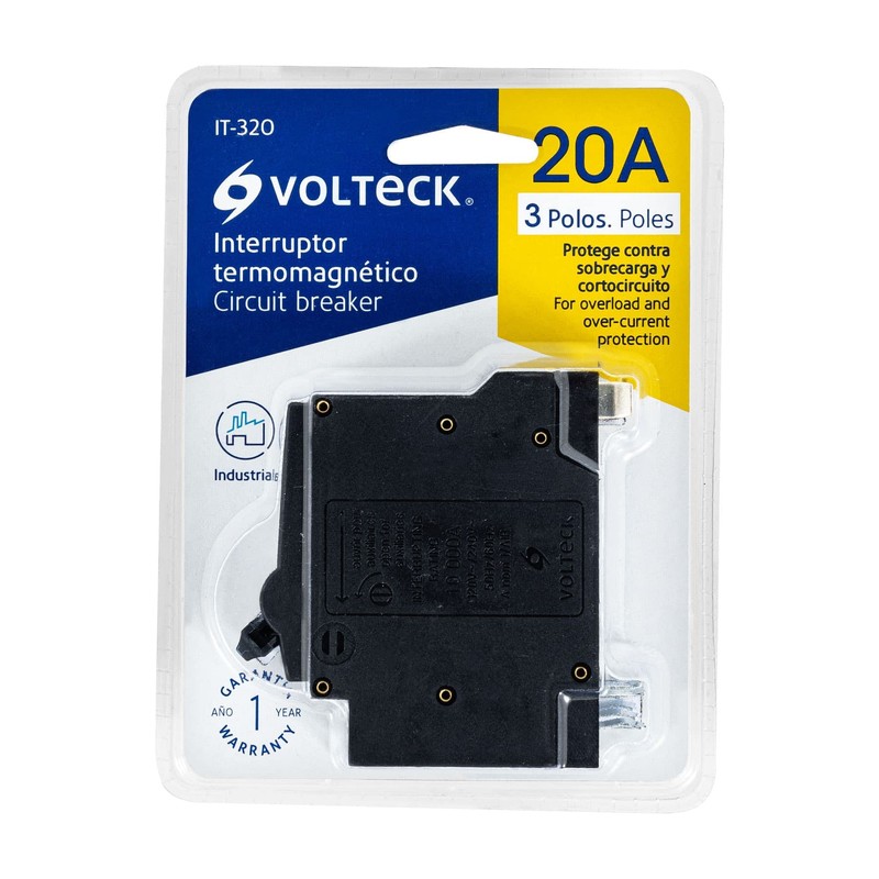 Volteck IT-320, Interruptor termomagnético 3 polos 20 A