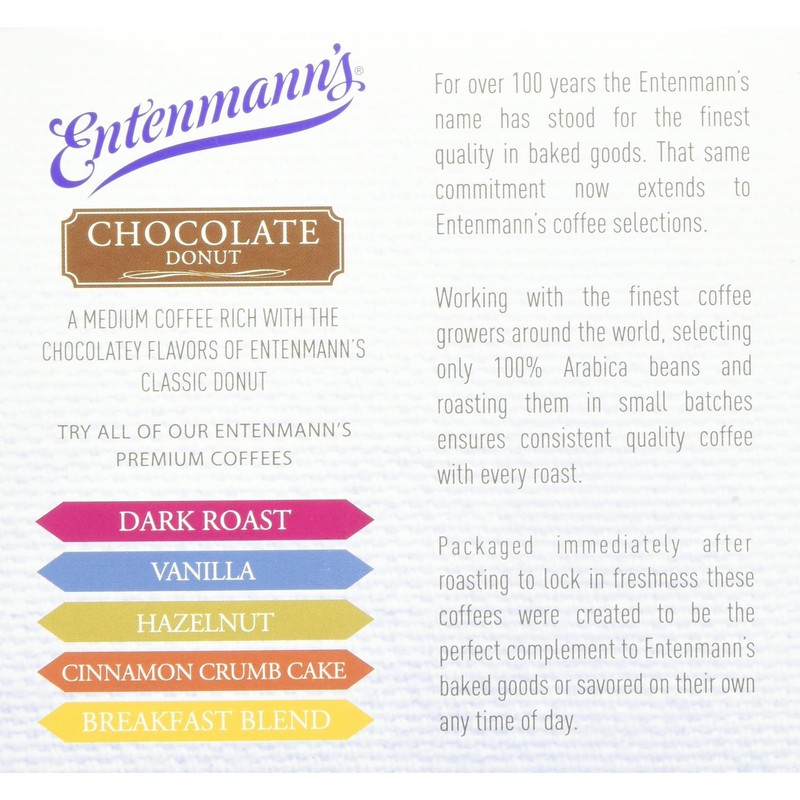 Entenmann's Chocolate Donut Capsule/Cup 10 Pack