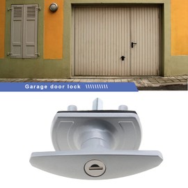 Silver Door Guard Locking Garage Door Lock 50mm Shaft 35mm Fixing Spigots