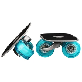 JINCAO Drift Plate Skates, Blue Portable Roller Road Skate, Aluminum Anti-Slip Board with PU Wheels and ABEC-7 608 Bearings