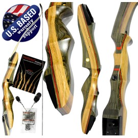 Southwest Archery Spyder Takedown Recurve Bow – Compact Fast Accurate 62" Hunting & Target Bow – Right & Left Hand – Draw Weights in 20-60 lb – Beginner to Intermediate - USA Company (35lb, Right Hand) - Stringer Tool Included