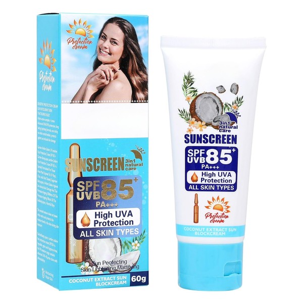 SPF 85 Face Sun Cream - Coconut Moisturizing Sunscreen