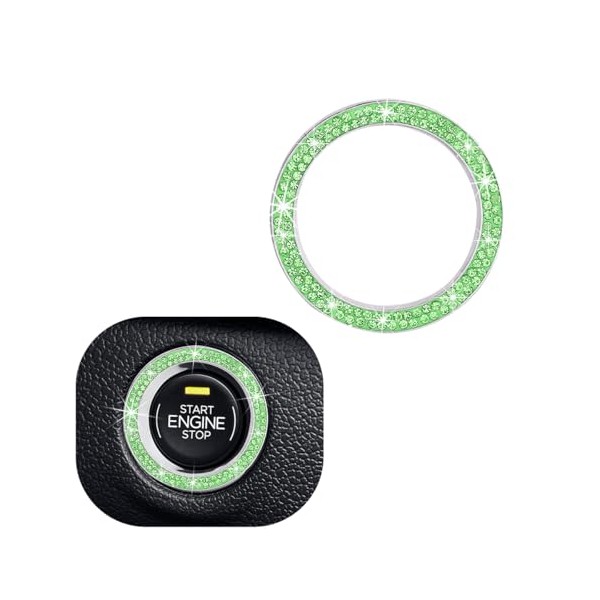 Gasedin Gasedin Car Engine Start Stop Decoration Ring, Sparkling Crystal