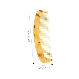 Gatuida Natural Horn Hair Comb Anti-static Hair Loss Prevention Portable 14cm for Women Random Color