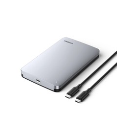 UGREEN 2.5 Inch Hard Drive Case, USB C 3.1 Gen 2 Connection Standards, HDD/SSD Case, SATA 3.0, UASP Compatible, 6 Gbps High Speed Transfer Rate, External Case, Up to 6TB Capacity, 0.3 inch (9.5 mm) / 0.3 inch (7 mm) Thick, HDD Compatible, Aluminum SSD, H