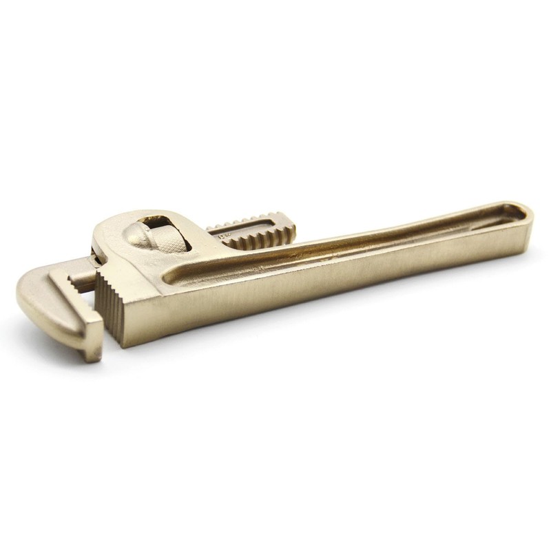 TMAX 8 Inch Non Sparking Pipe Wrenches, Aluminum-Bronze Non Spark