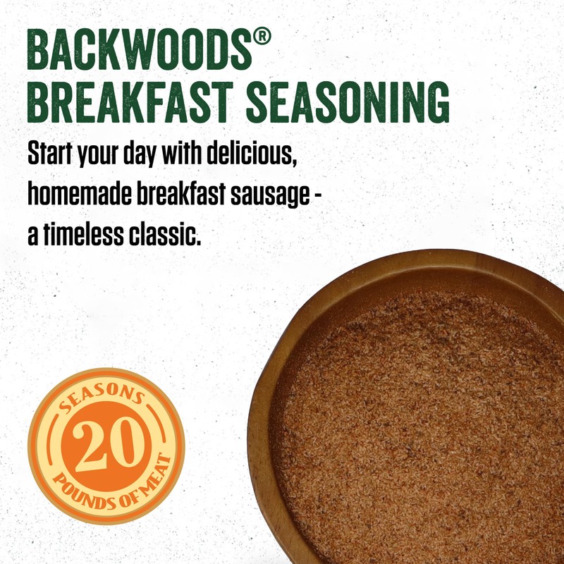 LEM Products Backwoods Breakfast Fresh Sausage Seasoning Kit, Ideal for