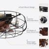 LEDIARY 20" Caged Ceiling Fans with Lights and Remote, Flush