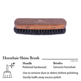 FootFitter Travel Shoe Shine Kit - Black & Dark Brown Shoe Creams, Brushes, Shine Cloth & Travel Bag