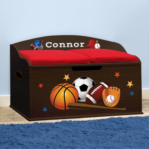 DIBSIES Personalized Creative Wonders Toy Box, Sports, 30 x 19.25