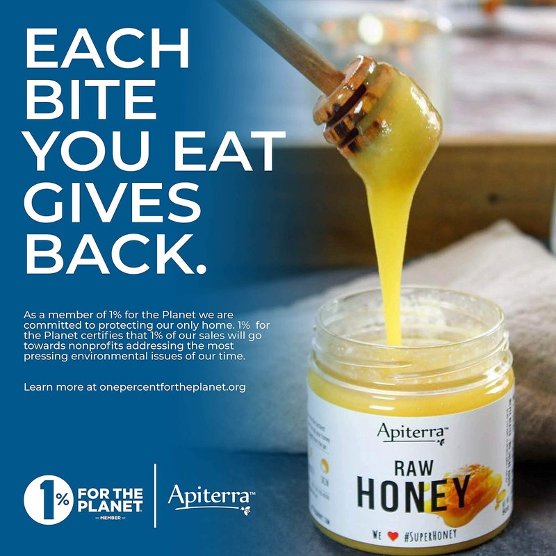 Apiterra - Raw Honey Bulk 8 lbs Bucket Unfiltered Unpasteurized