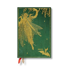 Paperblanks | 2025 Daily Planner | Olive Fairy | Lang Fairy Books | 12-Month | Mini | Elastic Band | 416 Pg | 80 GSM