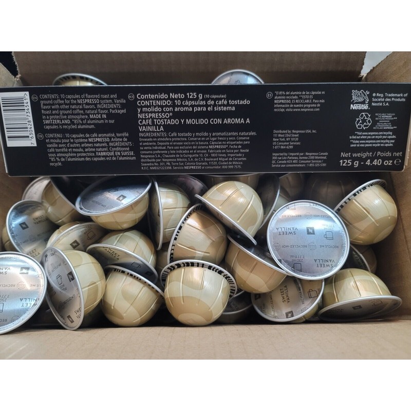 Nespresso Vertuo Sweet Vanilla/Douce Vanille Medium Roast 100 Pods LOOSE/BULK