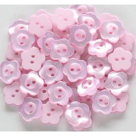 GANSSIA 1/2 inch (12.5mm) Flower Shape Buttons for Sewing Shirts Pink Resin Buttons for DIY Crafts Projects Scrapbooking Pack of 150 pcs