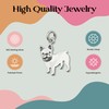 Small Detailed French Bulldog Charm, Sterling Silver