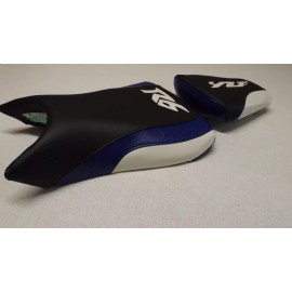 CUSTOM SEAT COVERS YAMAHA 06/07/08/09 YZF R6s BLACK/BLUE/WHI