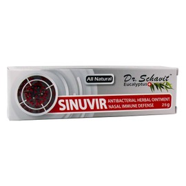 DR. SCHAVIT Eucalyptus+ SINUVIR - Herbal Nasal Ointment for Immune Defense. Natural Moisturizer Balm for Relief from Sore Dry Nose, Allergies, Cold Symptoms - 25g Tube