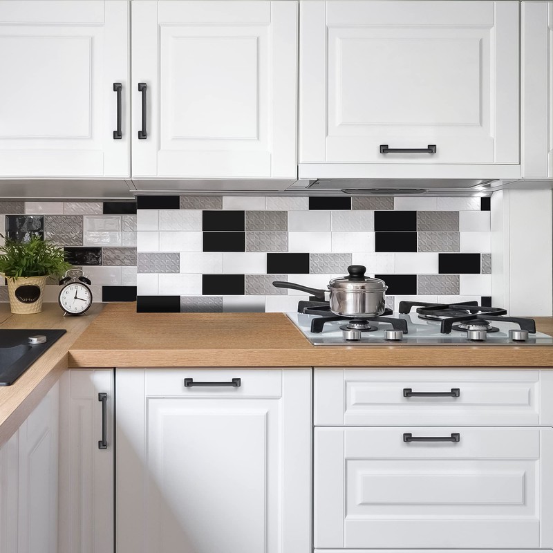 Ravinte 5 Pack Solid 5" Square Foot Arch Pulls Kitchen