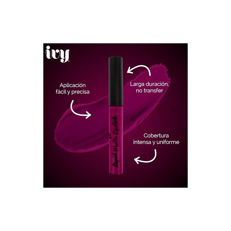 Labial Liquido Indeleble Mate IVY de Larga duracion | 8