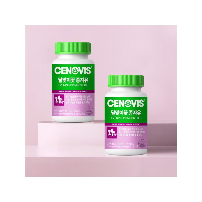 Synovis 세노비스 () 달맞이꽃 종자유 감마리놀렌산 비타민E 1120mg 90캡슐x2개 2개월분