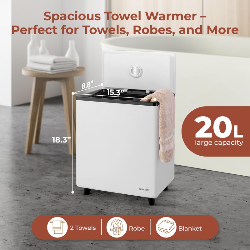 SereneLife WIFI Luxury Rectangle Towel Warmer - Spa & Bathroom