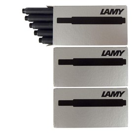 Lamy LT10BLK Fountain Pen Cartridge Ink, 5 x 3 Boxes, Black