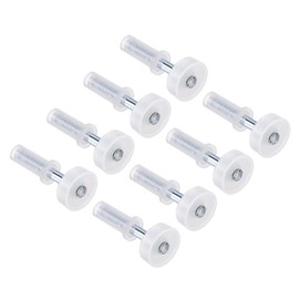 uxcell Bifold Door Hardware, 8-Pack Bi-Fold Door Top Guide Wheel, Bifold Closet Door Hardware Repair Part Kit for Sliding Wardrobe Doors Folding Door, Silver, 3.8 cm